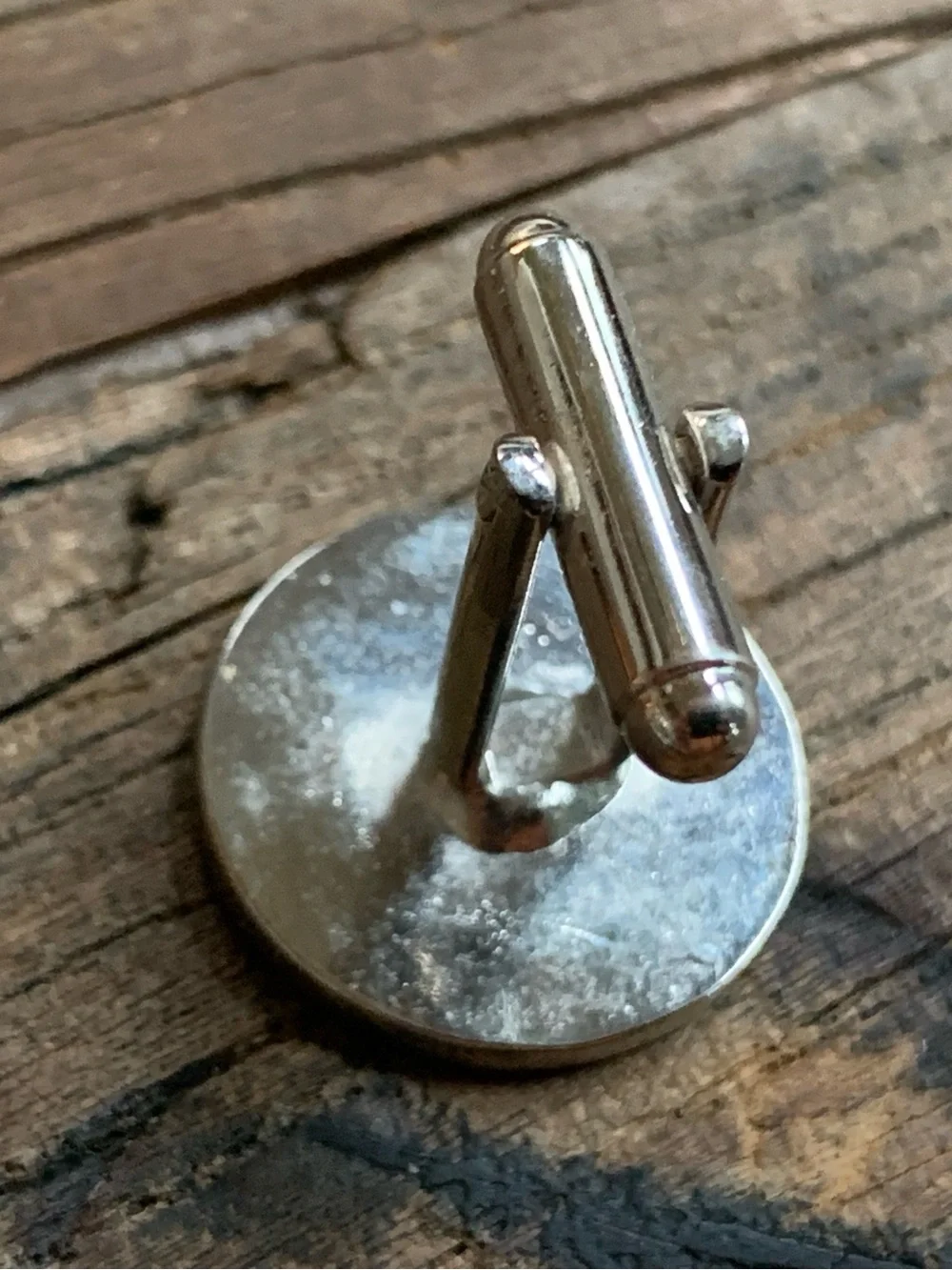 Classic Round Silver Men's Cufflinks